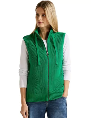 CECIL Damen B253718 Strickweste, Easy Green