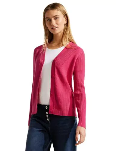 CECIL Damen B253720 Strickjacke, Cosy Coral Melange