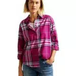 Cecil Damen B344163 Hemdbluse Kariert, cool pink, XX