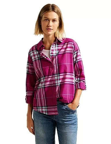 Cecil Damen B344163 Hemdbluse Kariert, cool pink, XX