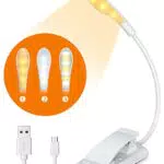 CIRYCASE Leselampe Buch Klemme, 7 LEDs USB Wiederaufladbare Buchlampe
