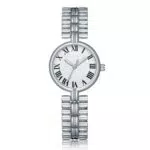 CIVO Damenuhr Silber Edelstahl Analog Armbanduhr Damen Römische Zahlen Design Mode Wasserdicht Leuchtend Uhren für Damen