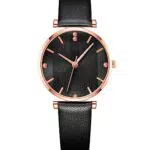 CIVO Damenuhren Schwarz Elegant Minimalistisch Armbanduhr Damen Frauen Wasserdicht Quarz Analog Damenuhr Lässig Klassisch Design Leder Geschenke Uhren fur Damen Frauen
