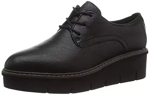 Clarks Damen Airabell Tye Mary Jane Schuh, Schwarzes Leder