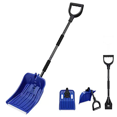 CLISPEED Schneeschaufel Set 2-In-1-Schneeschaufel mit Eisschaber für PKW-Camping Und Andere Outdoor-Aktivitäten