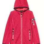 CMP - Kinder-Knit-Tech-Jacke mit fester Kapuze, Glanz-Erdbeere