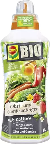 COMPO BIO Obst- und Gemüsedünger für alle Obst- und Gemüsesorten natürlicher Spezial-Flüssigdünger 1 Liter