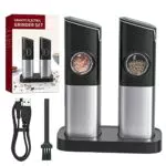 CONOYAR Elektrische Schwerkraft Salz und Pfeffermühle 2er Set