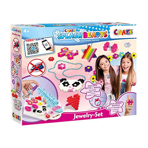 Craze Splash BEADYS Steckperlen Jewelry Bastelset Kinderschmuck Bügelperlen ohne Bügeln DIY Schmuck Wasserperlen für Kinder ungiftig Bügelperlen 5mm 15216