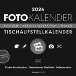 Creative Line Tischaufsteller quer 2024 - Kreativ-Kalender - DIY-Kalender - Kalender zum Basteln - Tischkalender - 20x16: Bastelpapier schwarz