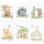 CreativeRobin Boho Waldtiere Poster-Set fürs Kinderzimmer I Babyzimmer Deko