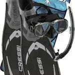 Cressi Pluma / Pluma Bag - Premium Flossen Set, Schwarz/Silber - Schnorchel Set