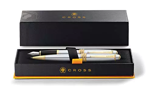 Cross AT0457-6MS Bailey Kugelschreiber und Füllfederhalter Geschenkset medalist