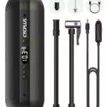 CYCPLUS Luftpumpe, 12V DC/AC 2-in-1, Max I50PSI Automatische Abschaltung Elektrischer Kompressor Tragbar Fahrradpumpe Mini Reifenpumpe für alle Fahrräder Motorräder und Autos