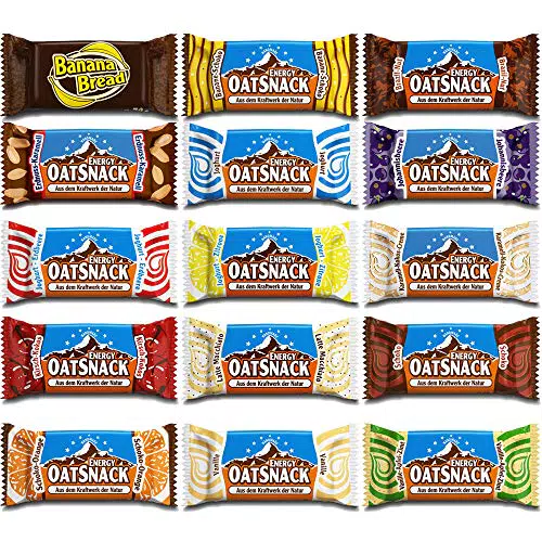 Davina Energy OatSnack Riegel - MIX Box - Haferflocken Kohlenhydrat Riegel