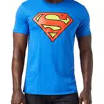 DC Comics Herren Superman Logo T-Shirt, Royalblau