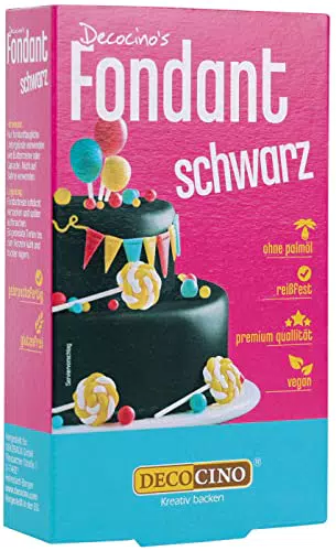 Decocino Fondant, Schwarz, 250 g