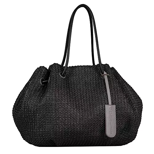 Denim TOM TAILOR, CARO, Damen, Shopper mit Reisverschluss Mixed Black