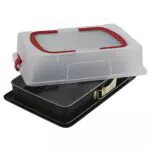 Dr. Oetker 1123 Rechteck-Springform mit Haube 38 x 25 cm Emaille