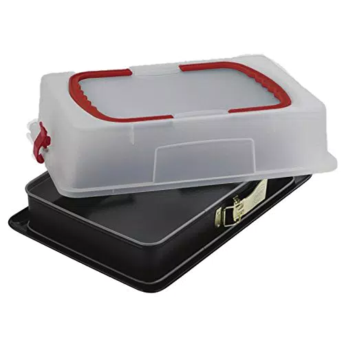Dr. Oetker 1123 Rechteck-Springform mit Haube 38 x 25 cm Emaille