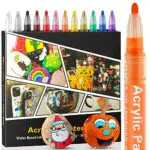 Droaful Acrylstifte für Steine Wasserfest-12 Pc Acrylstifte für Holz