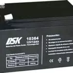 DSK 10364 - Versiegelte wiederaufladbare AGM-Bleibatterie 12V mit 12Ah. Ideal für Auto- und Elektromotorräder für Kinder