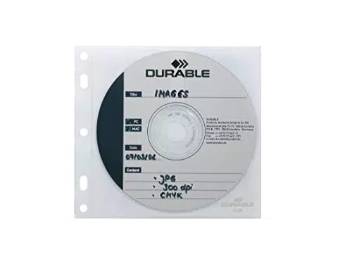 Durable CD-Hülle "CD/DVD COVER FILE", transparent, 10 Stück