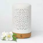 Earnest Living Aroma Diffuser für Ätherische Öle 100 ml - Weißer Keramik Raumduft Duftöl Diffuser - Elektrische Duftlampe
