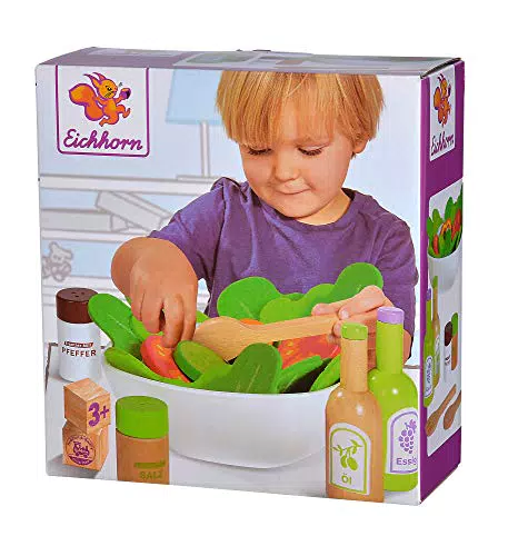 Eichhorn 100003738 - Salat Set mit Gemüse, Salz- und Pfefferstreuer