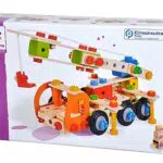 Eichhorn 100039094 Constructor Kranwagen vielseitiges Holzspielzeug