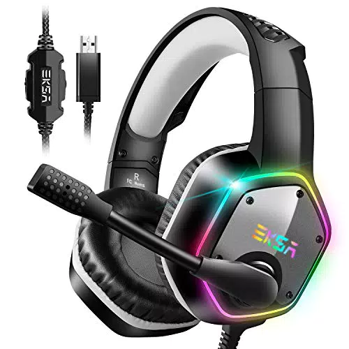 EKSA E1000 USB Gaming Headset für PC - Over Ear Headphones mit Kabel