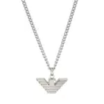 Emporio Armani mens Necklace, Edelstahl, Silver, Length: 525mm