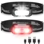 EOIWUY Stirnlampe, Stirnlampe LED Wiederaufladbar Superhelle mit 5 Modi