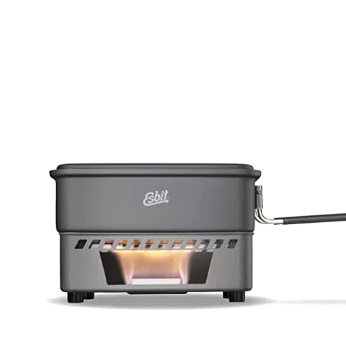 Esbit Trockenbrennstoffkochset - Camping Kocher 1100 ml aus hartanodisiertem Aluminium - inkl. Deckelaufhängung - Campingkocher Set