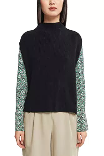 ESPRIT Collection Damen 992eo1i310 Pullunder, Schwarz