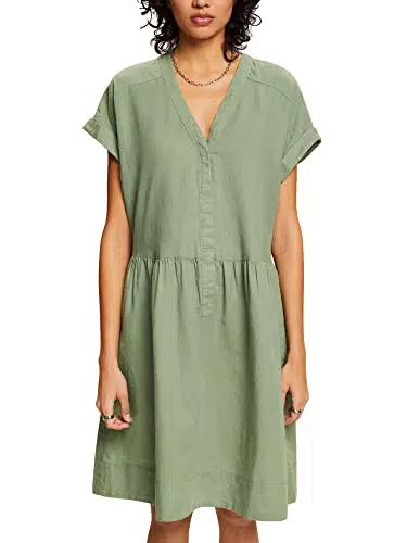 ESPRIT Damen 043EE1E305 Kleid, 266/PALE Khaki 2, 38