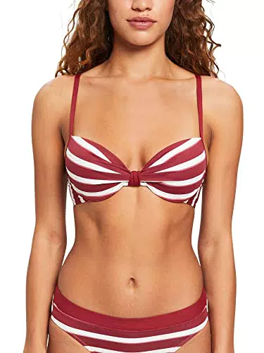 ESPRIT Damen Brela Beach Rcs Pad.plunge Bikini, Dark Red 3