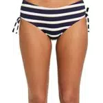 ESPRIT Gestreifte Bikinihose mit mittelhohem Bund