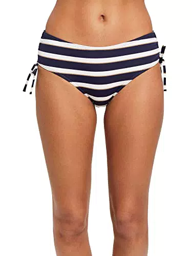 ESPRIT Gestreifte Bikinihose mit mittelhohem Bund