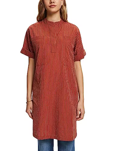 ESPRIT Gestreiftes Mini-Hemdblusenkleid