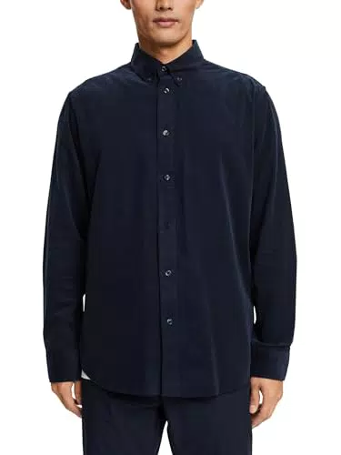 ESPRIT Hemd aus Cord, 100% Baumwolle
