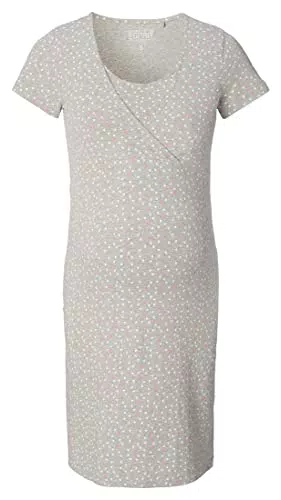 ESPRIT Maternity Damen Dress Nursing Short Sleeve Allover Print Nachthemd