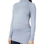 ESPRIT Maternity Damen Nursing Rollneck ls T-Shirt, Grey Blue-423