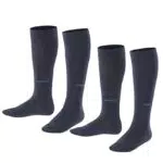 ESPRIT Unisex Kinder Kniestrümpfe Foot Logo 2-Pack K KH Baumwolle lang einfarbig 2 Paar