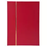 Exacompta 21143E Premium Briefmarken-Sammel-Album Classic mit schwarzen 32 Seiten Einsteckbuch aus Halbleder für Ihr Hobby Briefmarkenalbum rot