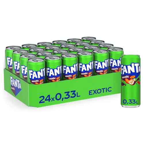 Fanta Exotic - mit intensivem Geschmack einer Mischung tropischer Früchte - spritzig-erfrischendes Softgetränk in Einweg Dosen