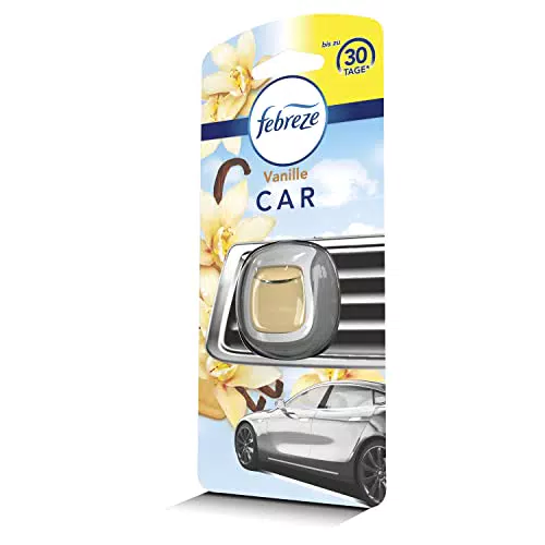 Febreze Auto Lufterfrischer Vanille, Starterset, Auto Duft gegen Gerüche