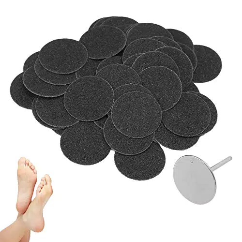 Feet Grinder Schleifpapier, 50 Stück Elektro Kallus Entferner Sandpapierscheiben Pediküre Werkzeug Ersatz Zubehör mit Welle