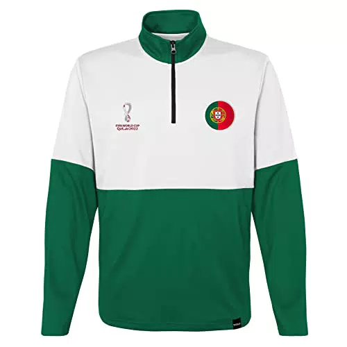 FIFA Herren Offizieller Weltmeisterschaft 2022 1/4-reißverschluss Portugal Reißverschluss zum Überziehen