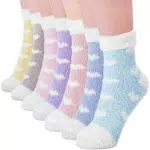 Firtink Kuschelsocken Damen 35-38, 7 Paar Flauschige Socken Bettsocken Damen Warme Schlafsocken Mädchen Dicke Socken Winter Flauschsocken Thermosocken